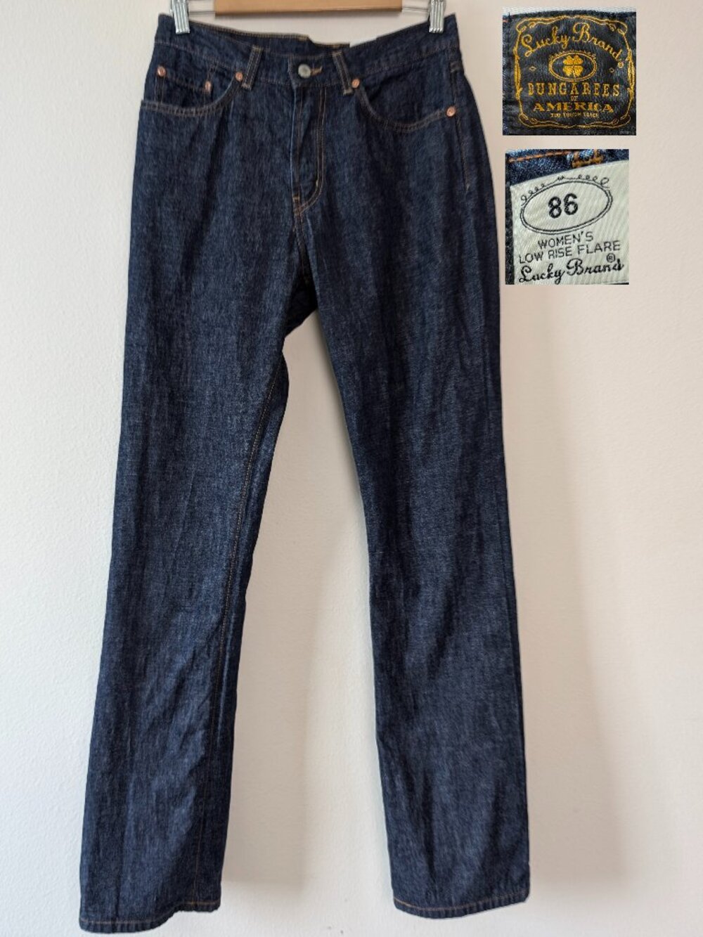 Lucky Brand Dungarees Women's Low Rise Flare Tag size 10 Made in U.S.A.